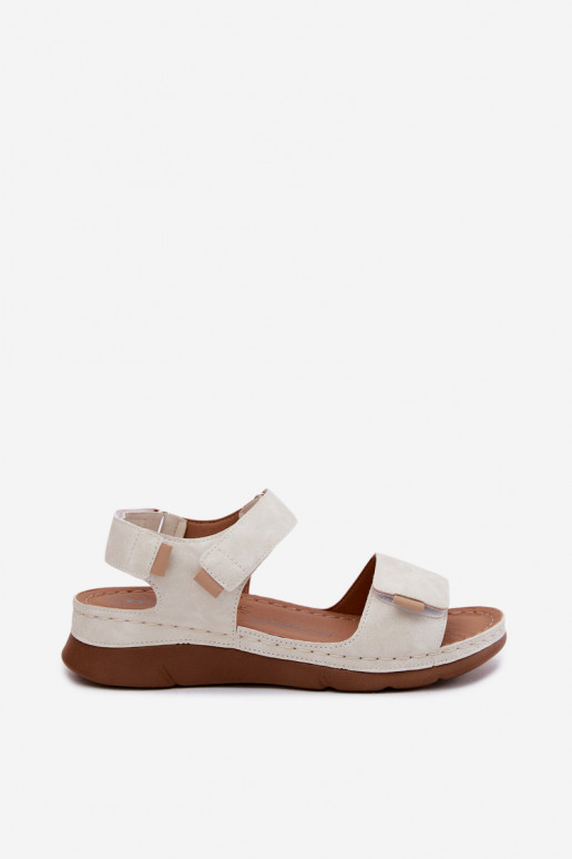 Damen-Platformsandalen in Weiß Linora