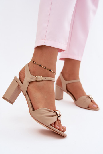 DamensandalenImitacji Skóry mit Absätzen Beige Spella