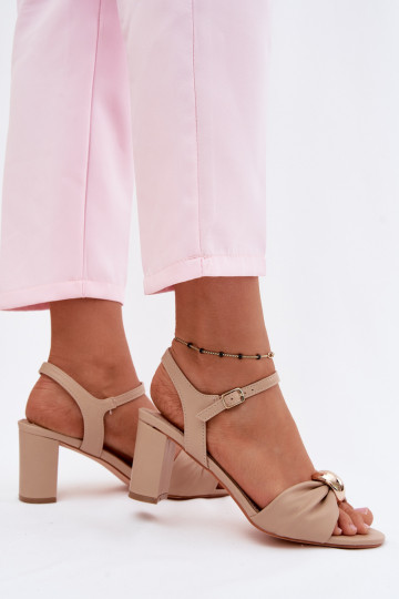 DamensandalenImitacji Skóry mit Absätzen Beige Spella 2