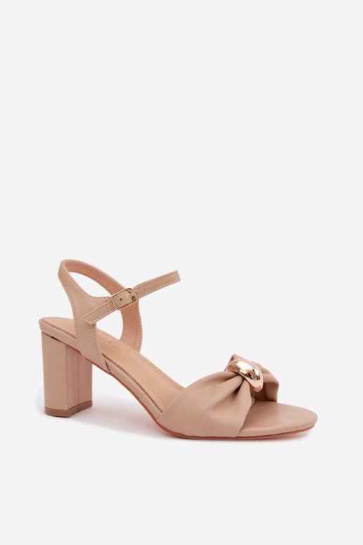 DamensandalenImitacji Skóry mit Absätzen Beige Spella