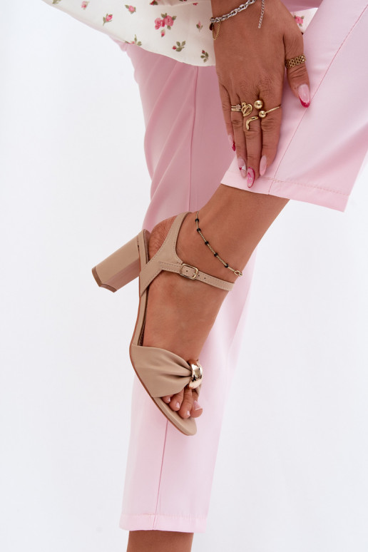 DamensandalenImitacji Skóry mit Absätzen Beige Spella