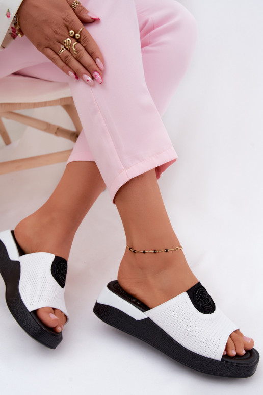 Weiße Leder-Damenschuhe Fablee
