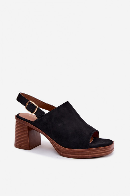 Damen-Sandalen mit hohen AbsätzenImitacji aus INildlederu schZuarze Farbe Eclipse
