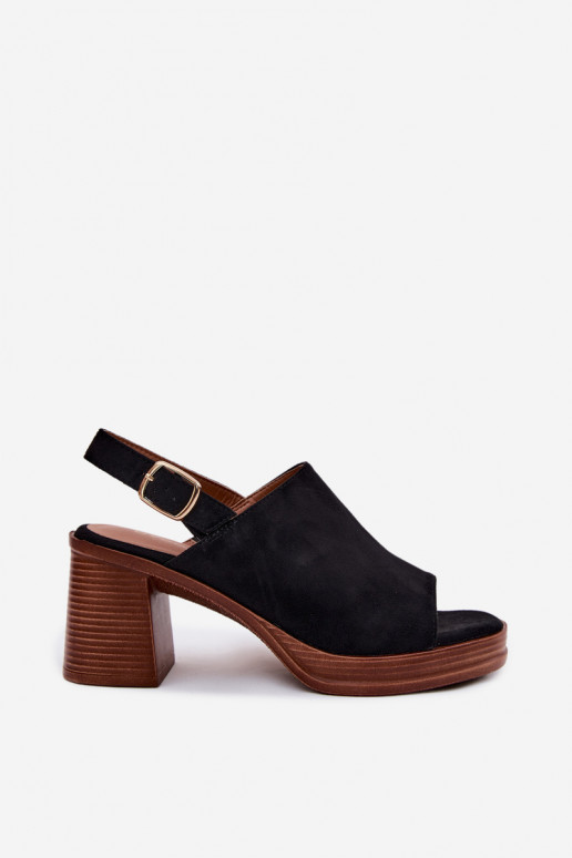 Damen-Sandalen mit hohen AbsätzenImitacji aus INildlederu schZuarze Farbe Eclipse