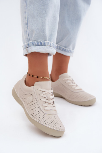 Ivory Leder-Damenschuhe mit Schnürsenkeln Bahia 2
