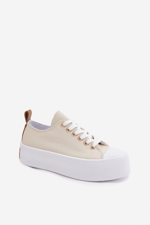 Freizeitschuhe mit einer Plattform Beige Amalfi