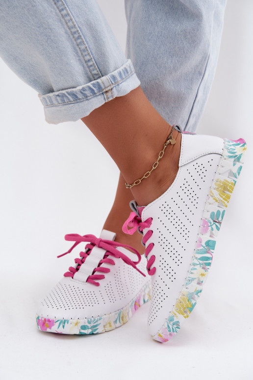 Haut Schuhe Feminin mit Schnürsenkeln Zueiße Farbe Cadiz