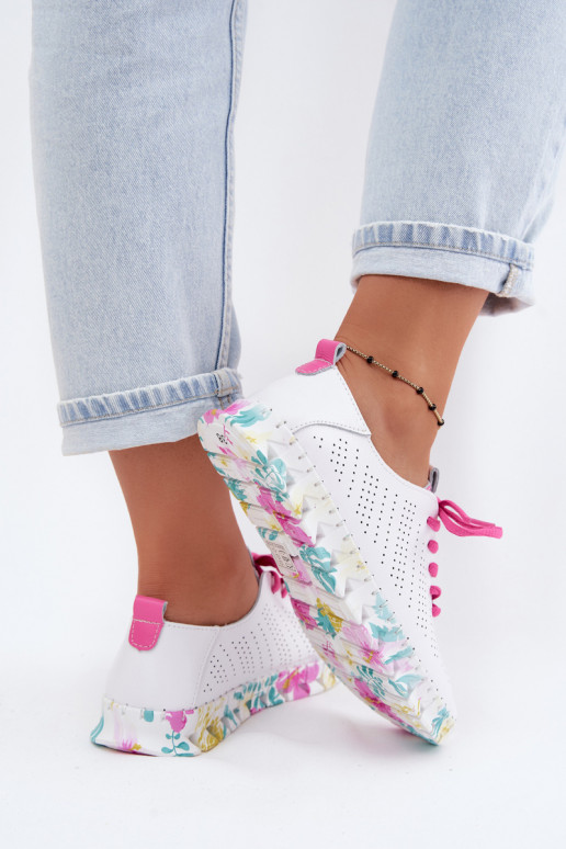 Haut Schuhe Feminin mit Schnürsenkeln Zueiße Farbe Cadiz