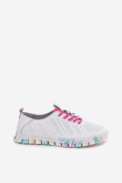 Haut Schuhe Feminin mit Schnürsenkeln Zueiße Farbe Cadiz