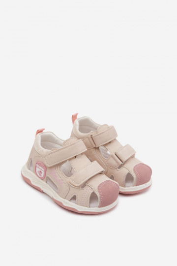 Sandalen für Kinder mit Klebeverschlüssen Beige Ambera