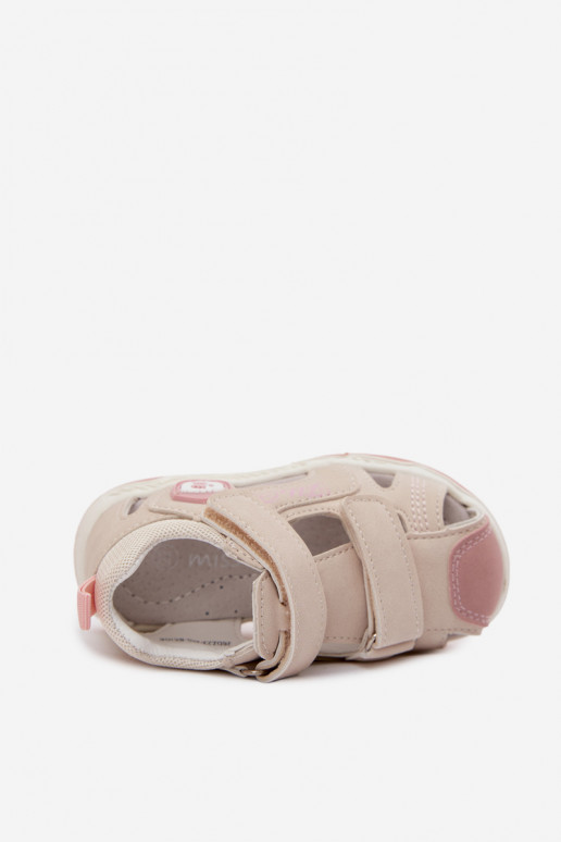 Sandalen für Kinder mit Klebeverschlüssen Beige Ambera