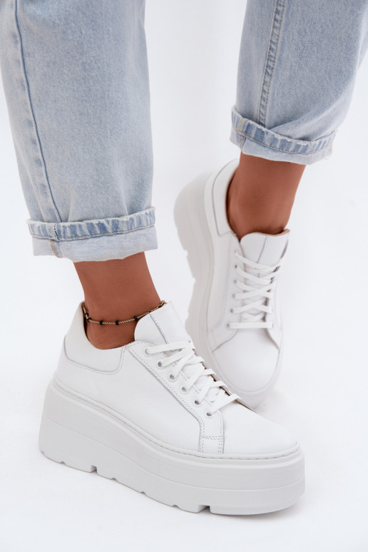 Haut Sneakers Stilvollllschuhe mit einer Plattform Zazoo N1000S3 Zueiße Farbe