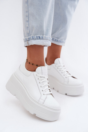 Haut Sneakers Stilvollllschuhe mit einer Plattform Zazoo N1000S3 Zueiße Farbe 2