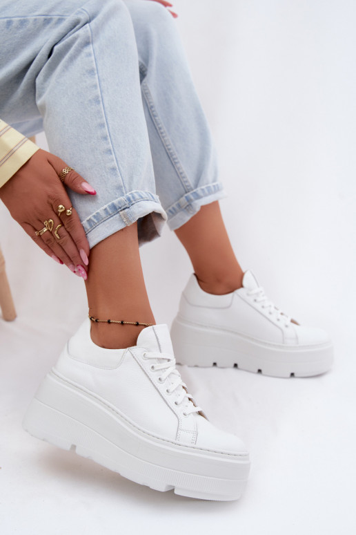 Haut Sneakers Stilvollllschuhe mit einer Plattform Zazoo N1000S3 Zueiße Farbe