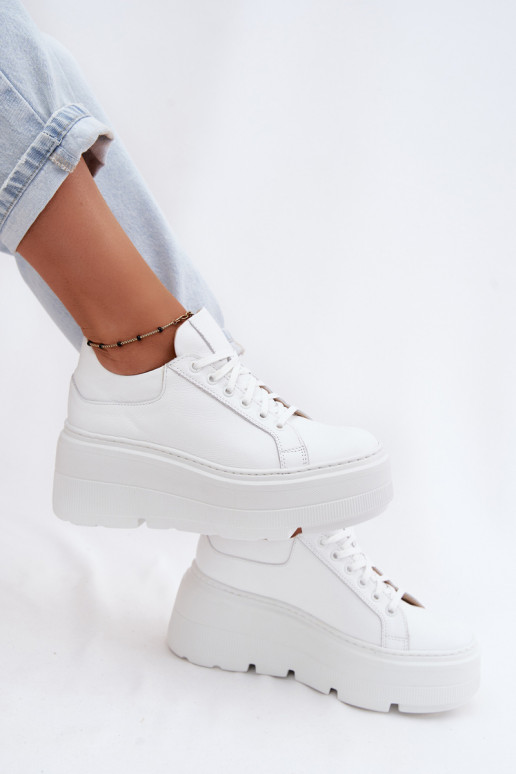 Haut Sneakers Stilvollllschuhe mit einer Plattform Zazoo N1000S3 Zueiße Farbe