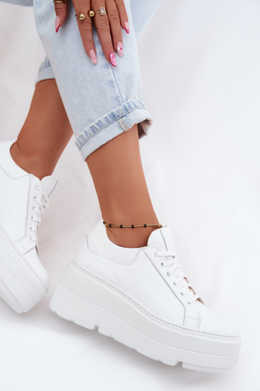 Haut Sneakers Stilvollllschuhe mit einer Plattform Zazoo N1000S3 Zueiße Farbe