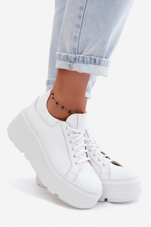 Haut Sneakers Stilvollllschuhe mit einer Plattform Zazoo N1000S3 Zueiße Farbe