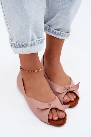 Ballerinas FemininOdkrytymi Palcami gleichschenklig Vinceza 22-17201 pinke Farbe