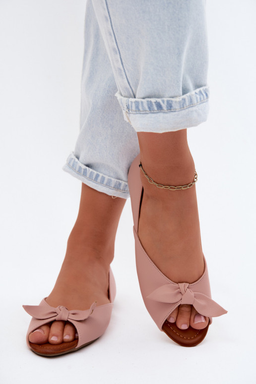 Ballerinas FemininOdkrytymi Palcami gleichschenklig Vinceza 22-17201 pinke Farbe