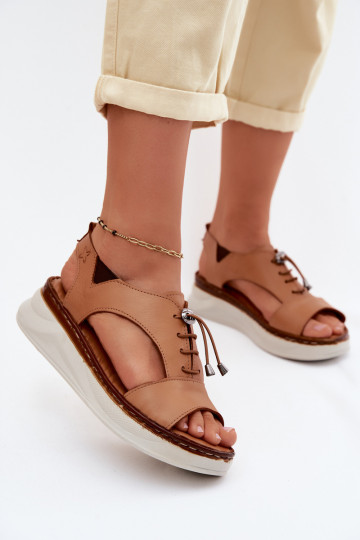 Damen-Platform-Sandalen in Braun Tai turiciejka I7646-29
