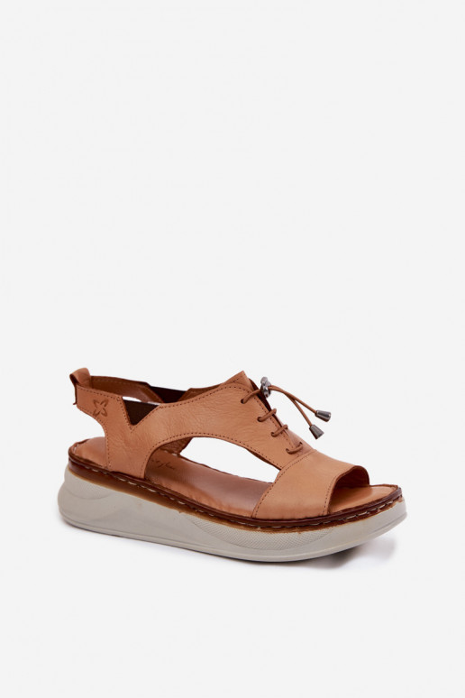 Damen-Platform-Sandalen in Braun Tai turiciejka I7646-29