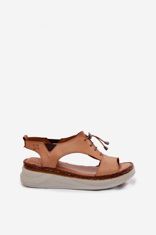 Damen-Platform-Sandalen in Braun Tai turiciejka I7646-29