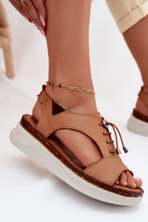 Damen-Platform-Sandalen in Braun Tai turiciejka I7646-29