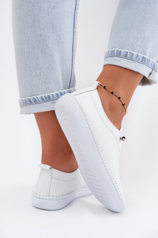Damen Lederschuhe in weiß Artiker 58C3069