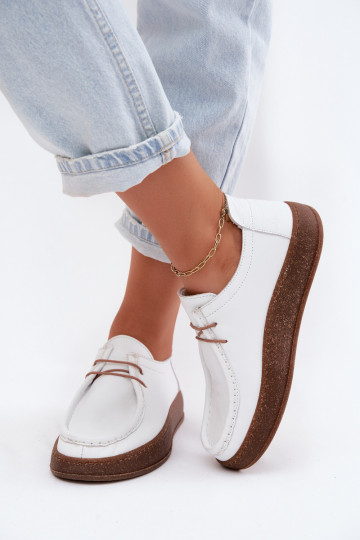 Weiße Damen Schuhe aus natürlichem Leder Artiker 58C2628