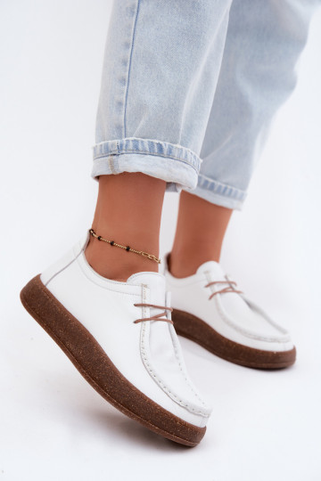 Weiße Damen Schuhe aus natürlichem Leder Artiker 58C2628 2