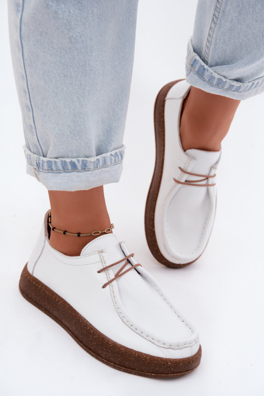 Weiße Damen Schuhe aus natürlichem Leder Artiker 58C2628