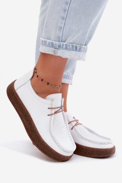 Weiße Damen Schuhe aus natürlichem Leder Artiker 58C2628