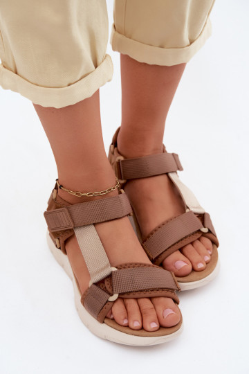 Sportlicher Stil Damensandalen Artiker 58C1231 braune Farbe
