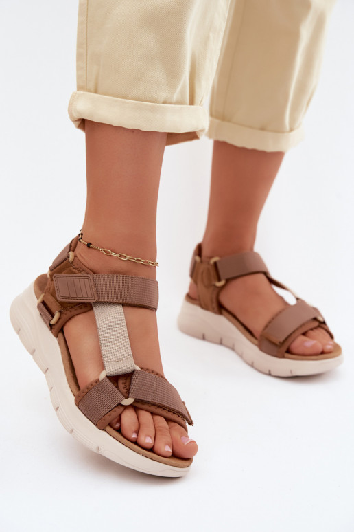 Sportlicher Stil Damensandalen Artiker 58C1231 braune Farbe