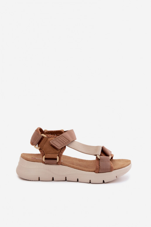 Braune Damen Sandalen im sportlichen Stil Artiker 58C1231