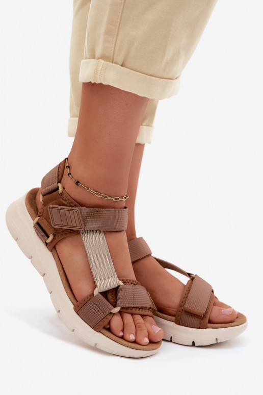 Sportlicher Stil Damensandalen Artiker 58C1231 braune Farbe