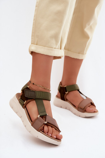 Grüne Damen Sandalen im sportlichen Stil Artiker 58C1232