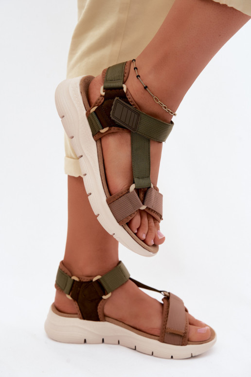 Sportlicher Stil Damensandalen Artiker 58C1232 grüne Farbe