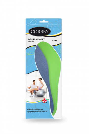 CORBBY DENIM MEMORY Einlegesohlen mit Memory-Schaum