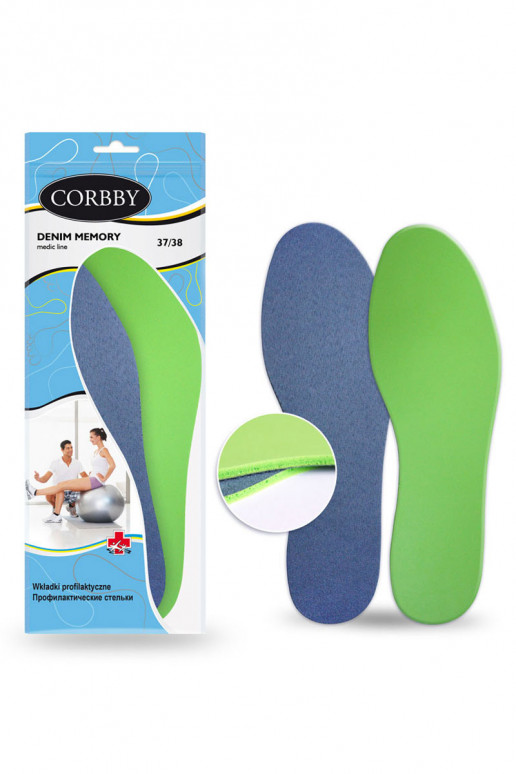 Corbby DENIM MEMORY Einlegesohlen z pamięcią kształtu stopy