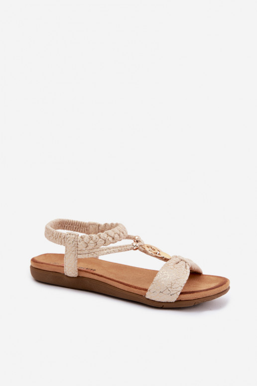 Flache Sandalen Artiker 58C0628 goldfarben