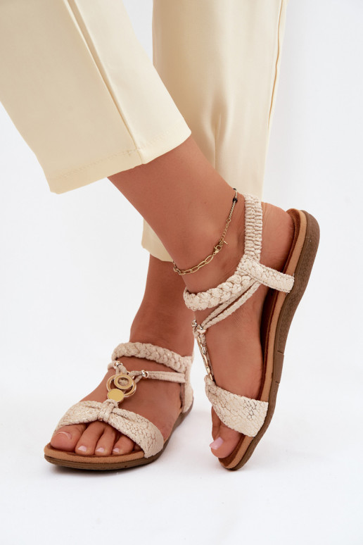 Flache Sandalen Artiker 58C0628 goldfarben