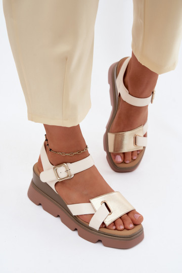 Plattformsandalen Artiker 58C0312 sand- und goldfarben