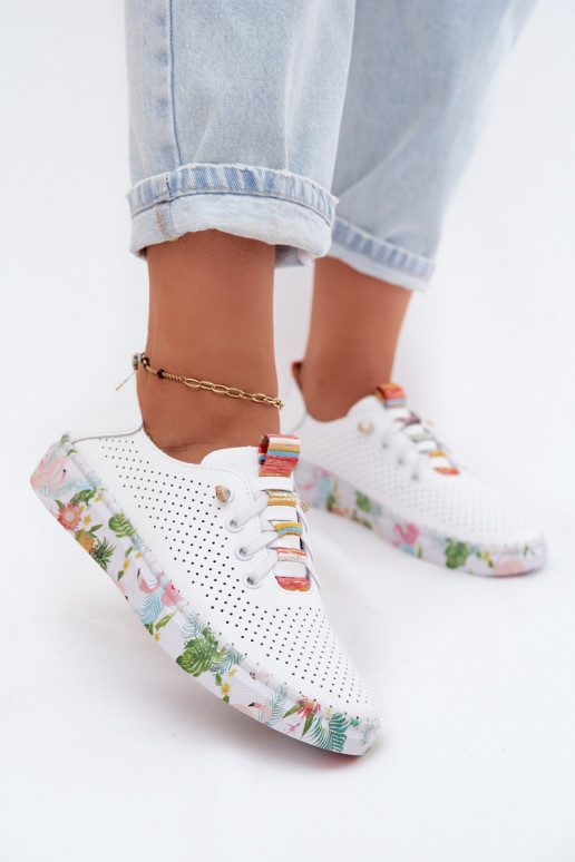 Haut Schuhe Feminin Ermöglicht Gemustertj Platformie Artiker 58C0597 Zueiße Farbe