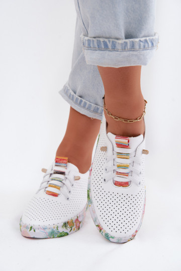 Haut Schuhe Feminin Ermöglicht Gemustertj Platformie Artiker 58C0597 Zueiße Farbe 2