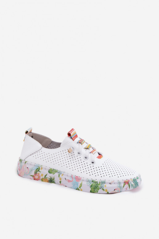 Haut Schuhe Feminin Ermöglicht Gemustertj Platformie Artiker 58C0597 Zueiße Farbe