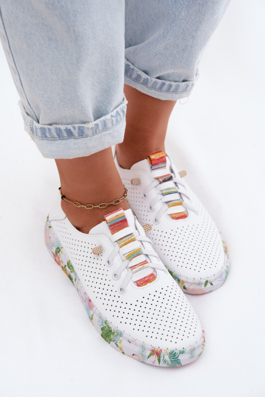 Haut Schuhe Feminin Ermöglicht Gemustertj Platformie Artiker 58C0597 Zueiße Farbe