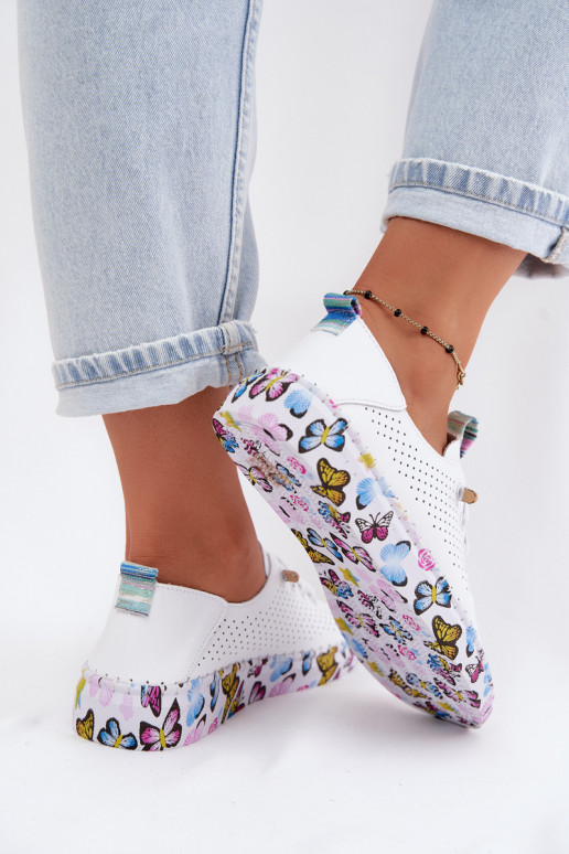 Haut Schuhe Feminin Ermöglicht Gemustertj Platformie Artiker 58C0440 Zueiße Farbe