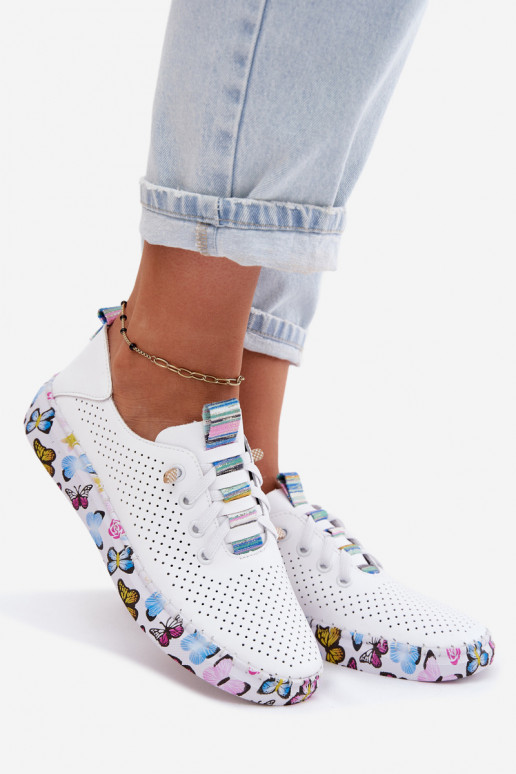 Haut Schuhe Feminin Ermöglicht Gemustertj Platformie Artiker 58C0440 Zueiße Farbe