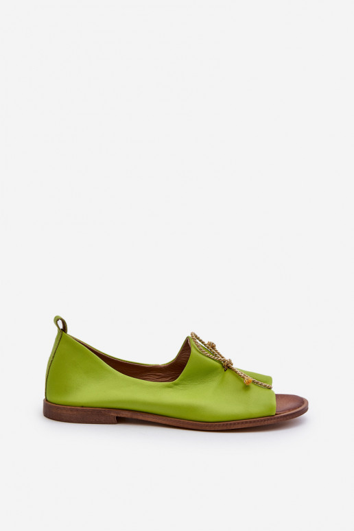Limettenfarbene Ballerinas Zazoo 2660